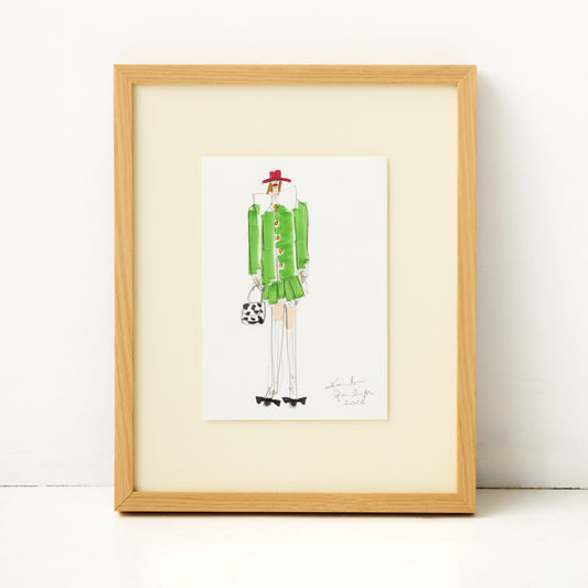 A Girl with a Red Hat- Fashion Illustration