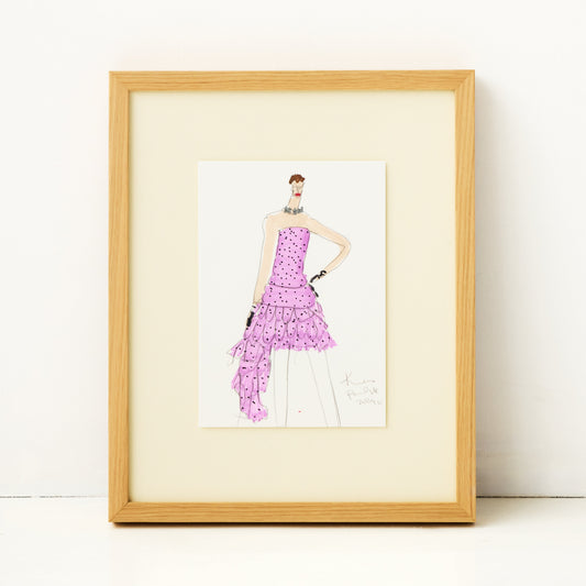 Purple Dress - Fashion Illustration